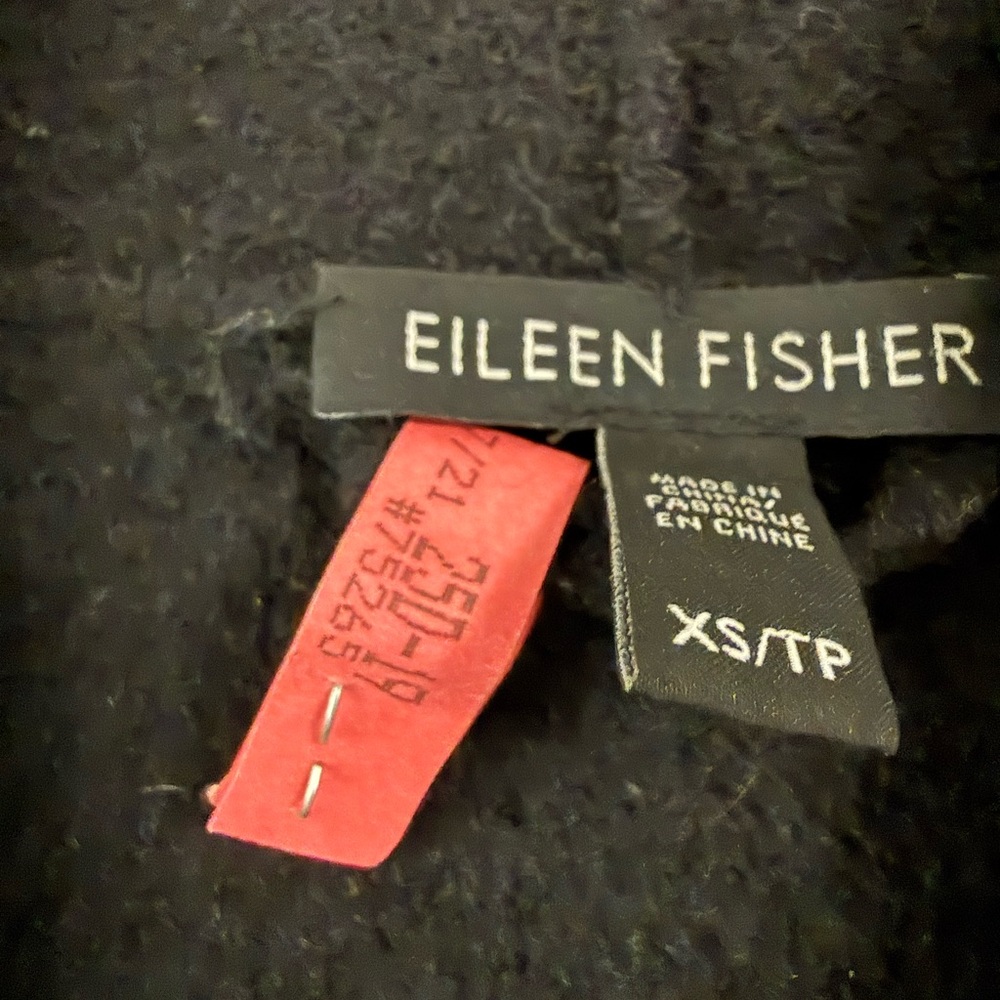 Eileen Fisher Black boiled wool Women's Jacket - Picture 3 of 7